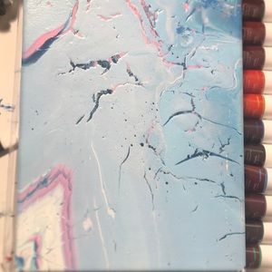 I am selling an 8 x 10 pour painting